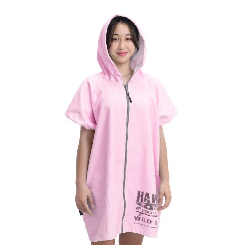 Dětské koupací pončo Homelevel, 8-11 let, Růžová, Organická bavlna, 54935.10.03