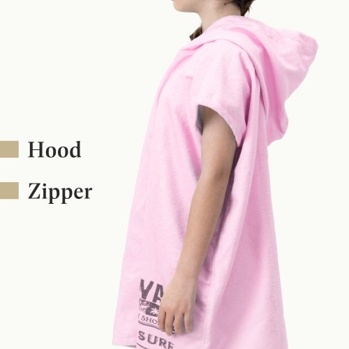 Dětské koupací pončo Homelevel, 8-11 let, Růžová, Organická bavlna, 54935.10.03