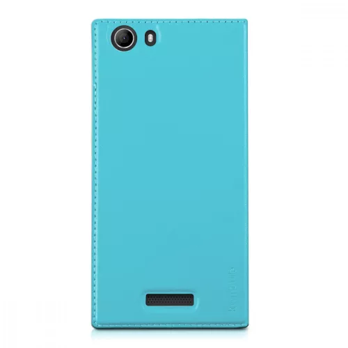 Pouzdro pro Wiko Ridge Fab, Ekologická kůže, Modré, 32189.23