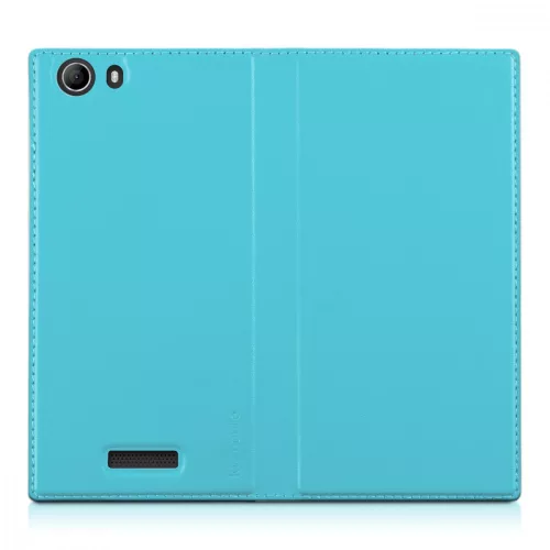 Pouzdro pro Wiko Ridge Fab, Ekologická kůže, Modré, 32189.23