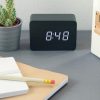Dřevěné digitální hodiny s budíkem, vlhkostí, teplotou, 38879