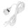 Adaptérový kabel 3,5 m se zásuvkou E27 a vypínačem, Kwmobile, bílý, PVC, 38942