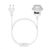 Adaptérový kabel 3,5 m se zásuvkou E27 a vypínačem, Kwmobile, bílý, PVC, 38942