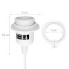 Adaptérový kabel 3,5 m se zásuvkou E27 a vypínačem, Kwmobile, bílý, PVC, 38942