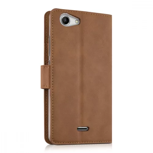 Pouzdro na Wiko Pulp, Ekologická kůže, Hnědá, 36145.83