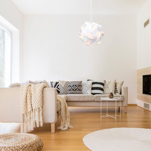 Moderní stínidlo IQ Jigsaw 15,7 palce/ 40 cm, Kwmobile, Bílá, 39225