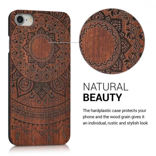 Pouzdro pro Apple iPhone 8 / iPhone 7 / iPhone SE 2, dřevo, hnědé, 39462.03