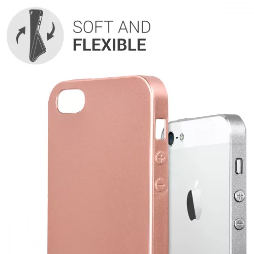 Pouzdro pro Apple iPhone 5 / iPhone 5s / iPhone SE, Silicon, Rose Gold, 40816.31