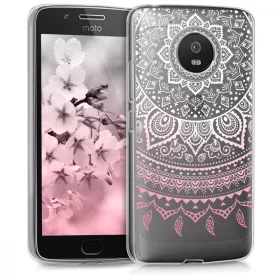   Pouzdro pro Motorola Moto G5, silikonové, růžové, 41084.01