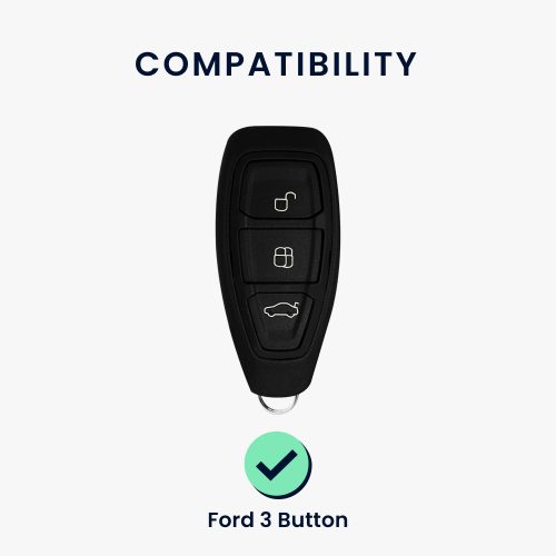 Kryt na klíče od auta pro Ford – 3 tlačítka – Keyless Go, silikonový, černý, 41621.01