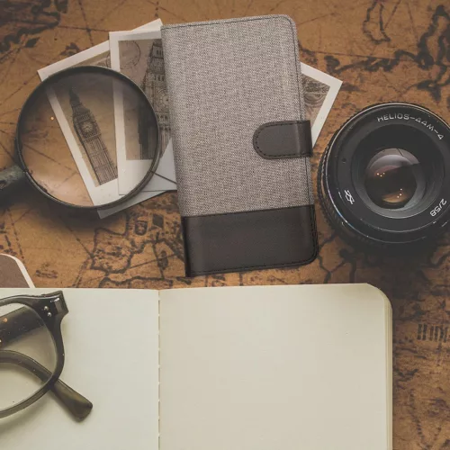 Pouzdro pro Elephone S7, textilní, šedé, 41672.22