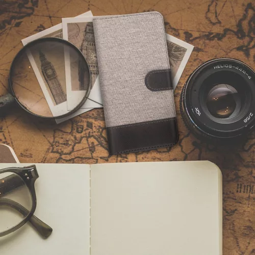 Pouzdro pro Blackview A9 Pro, Textile, Grey, 42340.01