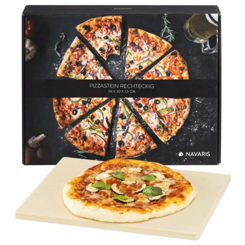Piatra de pizza Navaris, 30x38 cm, rezistenta pana la 800°C, 42561