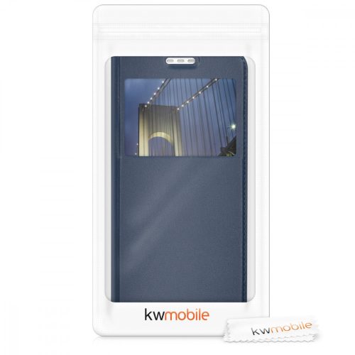 Pouzdro pro HTC Desire 10 Lifestyle, Ekologická kůže, Modré, 39779.17