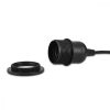 5m adaptérový kabel se zásuvkou E27 a vypínačem, Kwmobile, černý, PVC, 42683