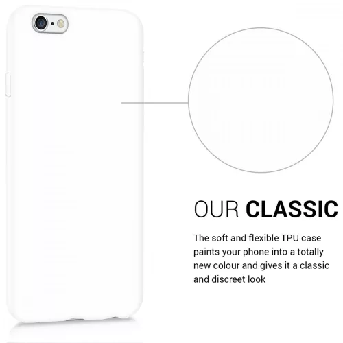 Pouzdro pro Apple iPhone 6 / iPhone 6s, silikonové, bílé, 35176.48