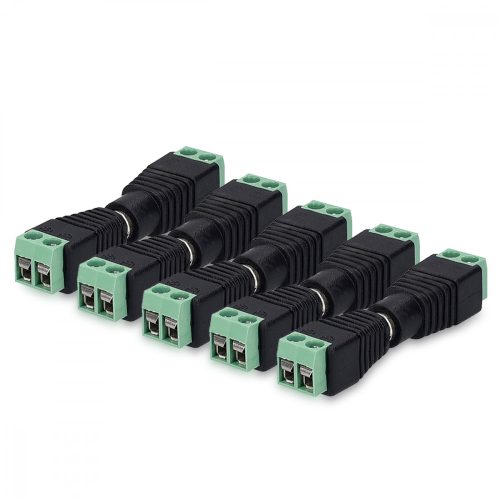 Sada 5 audio/video adaptérů s RCA matkou a otcem, Kwmobile, černá/zelená, plast, 42949