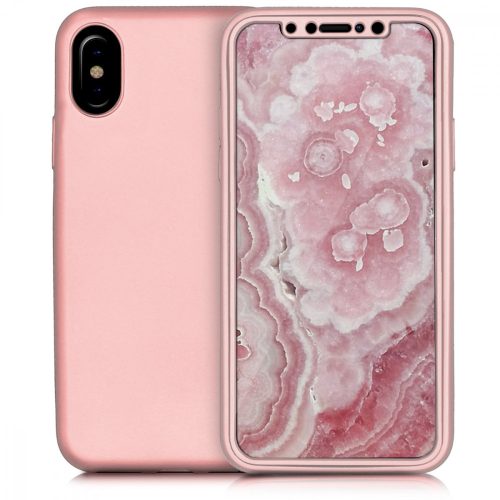 Pouzdro pro Apple iPhone X / iPhone XS, silikonové, růžové, 42999.31