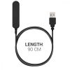 Napájecí kabel pro Polar V800, kwmobile, silikonový, černý, 43379.01