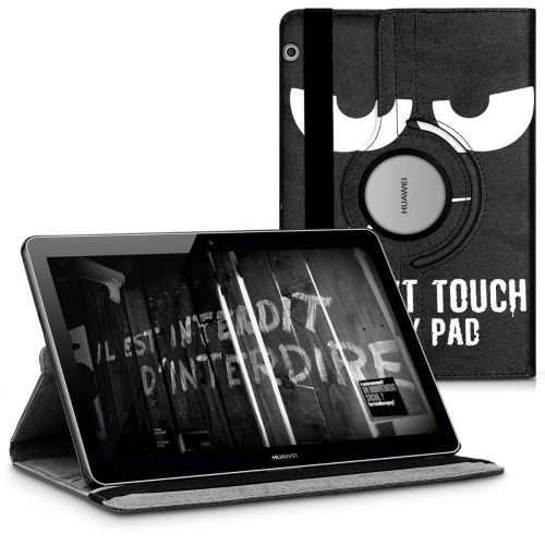 360° kryt na tablet Huawei MediaPad T3 10, Kwmobile, Black/White, Ekologická kůže, 43414.01