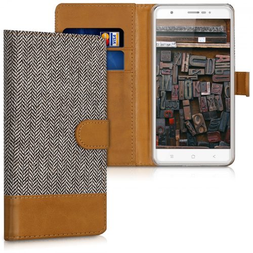 Pouzdro pro Blackview R6, Textile, Hnědá, 41650.02