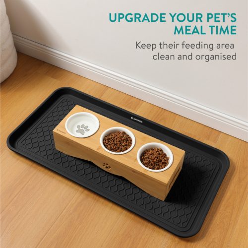 Set 3 tavi incaltaminte Navaris, 76x38 cm, colectare apa si noroi, gri, plastic