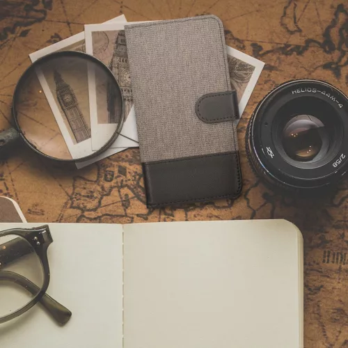 Pouzdro pro Blackview A7 Pro, Textile, Grey, 43718.01