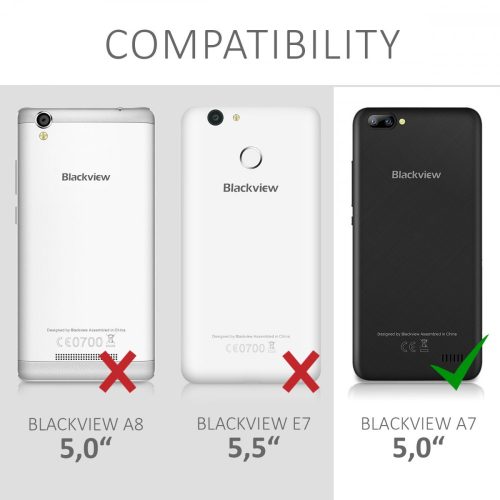 Pouzdro pro Blackview A7, Ekologická kůže, Černá, 43715.01