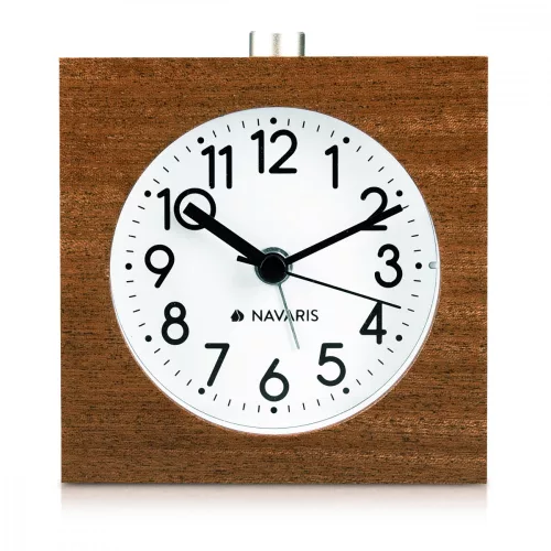 Snooze Retro analogový dřevěný budík, 43906