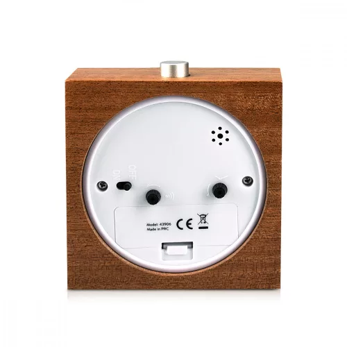 Snooze Retro analogový dřevěný budík, 43906