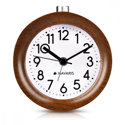 Snooze Retro analogový dřevěný budík, 43907