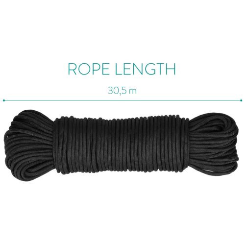 Coarda exterioara 30.5m Navaris, 4mm, poliester, rezistenta mare la rupere, 43981