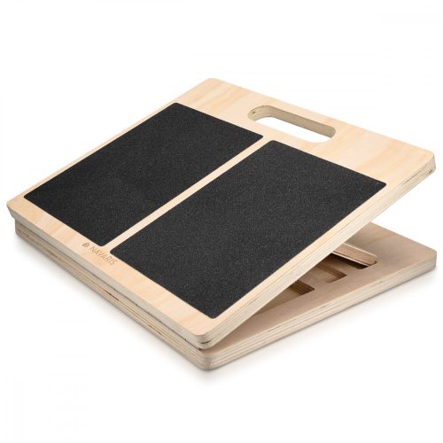 Nastavitelná cvičební deska pro protahování lýtek Navaris, 3 úrovně, dřevo, 43987