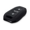 Pouzdro na klíče od auta pro Peugeot / Citroen - 3 tlačítka - Keyless Go, silikonové, černé, 44154.01
