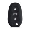 Pouzdro na klíče od auta pro Peugeot / Citroen - 3 tlačítka - Keyless Go, silikonové, černé, 44154.01
