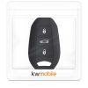 Pouzdro na klíče od auta pro Peugeot / Citroen - 3 tlačítka - Keyless Go, silikonové, černé, 44154.01
