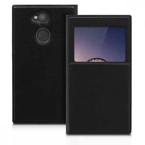 Pouzdro pro Sony Xperia L2, Ekologická kůže, Černá, 44287.01