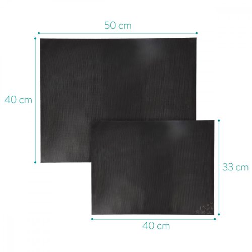 Sada 3 nepřilnavých grilovacích podložek Navaris, opakovaně použitelné, 300 stupňů Celsia, 44053.01