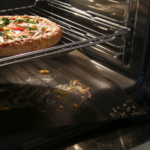 Sada 3 nepřilnavých grilovacích podložek Navaris, opakovaně použitelné, 300 stupňů Celsia, 44053.01