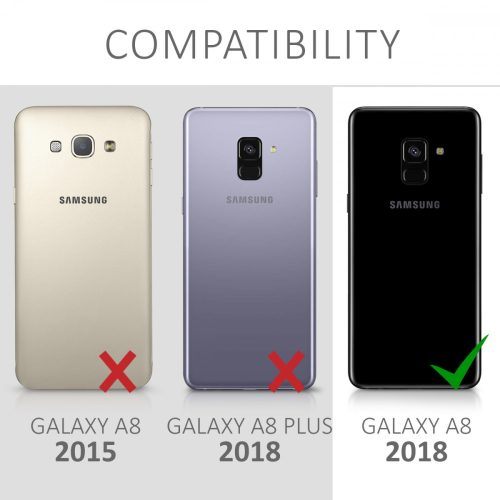 Ochranná fólie pro Samsung Galaxy A8 (2018), ráže, přední, černá, 44457.01