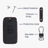 Kryt na klíče od auta pro Renault / Dacia - 4 tlačítka - Keyless Go, ekologická kůže, černá, 44637.01