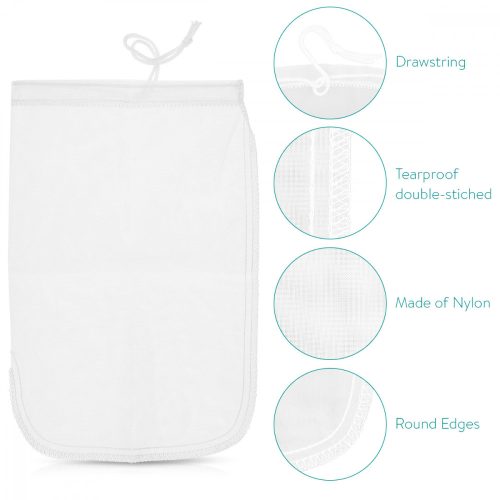 Sáček na bio mandlové mléko Navaris, opakovaně použitelný, 20 x 30 cm, 44348.01