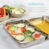 Set 3 Tavi Navaris, 22x15x3 cm, din inox, pentru inmuiere si panare, 44715.01
