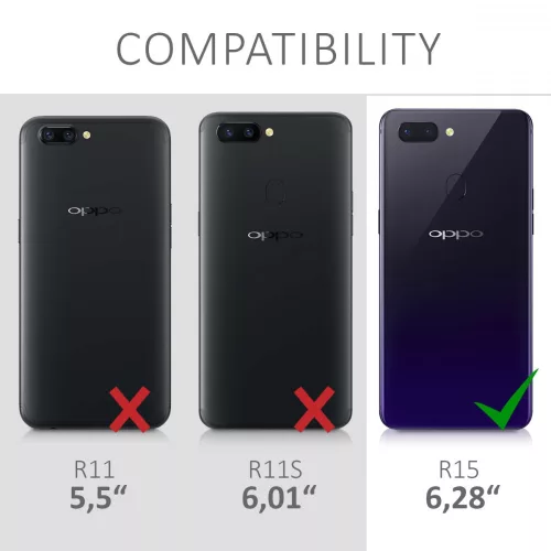 Potah na OPPO R15, textil, šedý, 44771.01