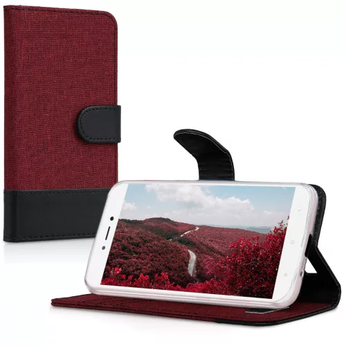 Pouzdro pro Xiaomi Redmi 5A, Textile, Red, 43842.20