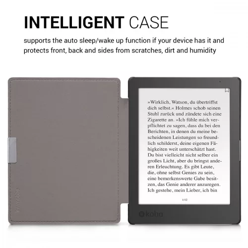 Pouzdro pro Kobo Aura Edition 1, Ekologická kůže, Hnědá, 31484.26