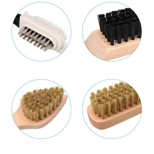 Sada 6 ks kartáčů na boty Navaris, hnědá, 45119.01