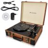 Pick-up Retro Case Navaris, gramofon, integrované reproduktory, RCA, 3,5 mm, AUX, USB port pro PC, 3 rychlosti, 45272.01