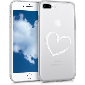   Husa pentru Apple iPhone 8 Plus / iPhone 7 Plus, Silicon, Alb, 45352.01