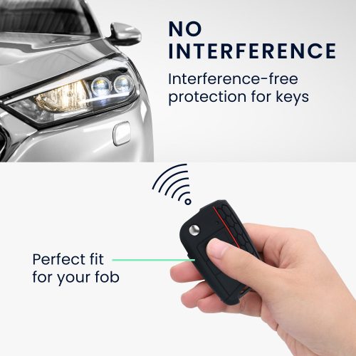 Krytka na klíče od auta pro VW - 3 tlačítka, silikonová, černá, 42888.09